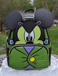 Premium Quality Mickey Mouse Frankenstein Mickey Cosplay Mini-Backpack - EE Exclusive Loungefly, Women's Bags & Handbags Dark Mickey Mouse, Mouse Cosplay, Cute Mini Backpacks, Pop Culture Gifts, Disney Loungefly, Mini Backpacks, Loungefly Bag, Loungefly Disney, Design Exterior