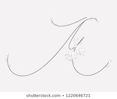 the letter j is made up of leaves and flowers on a white background with a black outline