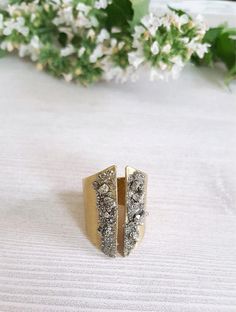 Pyrite Ring Mineral Ring Statement Ring Statement Jewelry Gold Open Ring With Large Stone, Gold Crystal Ring With Large Stone For Promise, Anniversary Gold Crystal Ring With Natural Stones, Gold Crystal Ring With Natural Stones For Promise, Unique Gold Crystal Ring With Stones, Gold Crystal Promise Ring With Natural Stones, Gold Crystal Ring With Natural Stones For Wedding, Natural Stones Crystal Open Ring For Anniversary, Natural Stones Open Ring For Anniversary