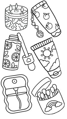 coloring pages for kids with food and drinks