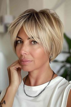 30 Super Cute Pixie Bob Haircuts With Bangs Choppy Bob Hairstyles For Fine Hair, Edgy Short Haircuts, 50 Hairstyles, Pixie Bob Haircut, Choppy Bob Hairstyles, Chin Length Hair, Bob Haircut With Bangs, Short Hair Trends, Messy Short Hair