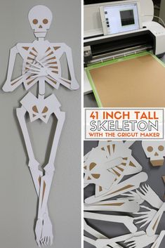 an image of skeleton cut out from paper