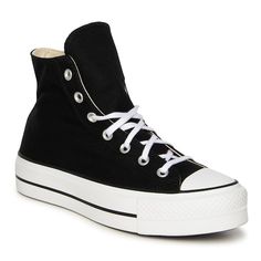 Converse Women's Chuck Taylor All Star Platform High-Top Sneaker | The Shoe Company All Star Platform, Black Athleisure, Converse Women, Athleisure Sneakers, Women's Converse, Black High Tops, Shoe Company, Converse Chuck Taylor All Star, Athletic Fashion