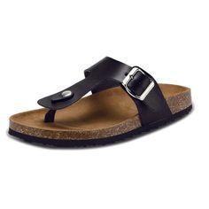 Bocca sandal has a stylish strap for a stylish look.The classic open-heeled and open-toed style is easy to slip on and off, keeping your feet fresh and comfortable.The adjustable metal buckle allows you to flexibly fit this shoe into your foot.These sandals are perfect for outdoor beach, sand,camping or indoor family gatherings. Size: 7.  Color: Black.  Gender: female.  Age Group: adult. Cork Footbed Sandals, Indoor Family, Black Slides, Footbed Sandals, Beach Sand, Family Gatherings, Metal Buckles, Gender Female, Cork