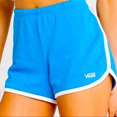 Nwt Medium Blue Colored Denim Shorts, Vans Shorts, Jeans And Vans, Blue Vans, Bicycle Shorts, Vans Blue, Black Jean Shorts, Women's Vans, Jeans For Short Women