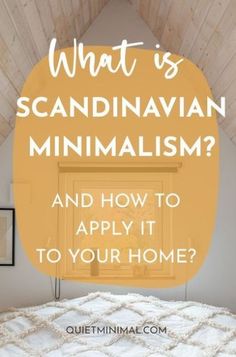 a bed with the words what is scandinavian minimalism and how to apply it to your home