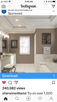 an image of a bathroom being viewed on the app store's facebook page,