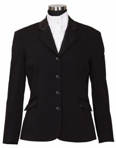 The Equine Couture Ladies Raleigh Show Coat has a classic look with updated technical fabric made of Micro Polyester and Spandex giving you the stretch and feel you will love to ride in and easy care of machine washing. This traditional competition jacket offers a 4 button front, classic welt pockets with flap and double vented back. Look polished for performance at an affordable price. 4-Button Front Front Pockets Double Vented Back 94% Micro Nylon, 6% Spandex Machine Washable Look Polished, Equestrian Riding, Horse Equestrian, Plus Size Coats, Tractor Supply, Riding Gear, Women's Coats & Jackets, Welt Pockets, Classic Looks