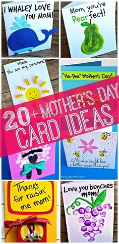 20 mother's day card ideas for kids to make with their mom and dad