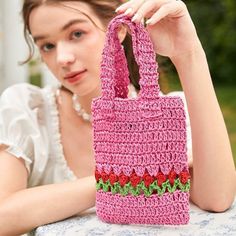 New Small Crochet Straw Bag Pink Vacation For Summer Trip Outdoor Colorblock Mod Double Handle New In Package Condition- No Visible Flaws Great Gift! Please Comment If Any Questions Below! Other Listings: Boho, Western, Cowboy, Bohemian, Anthropologie, Free People, Johnny Was, Antique, Ancient, Zara, Gypsy, Breeze, Beachy, Indie, Airy, Rockabilly, Comfortable, Lightweight, Feminine, Flirty, Modern, Cute, Chick, Romantic, Cool, Relaxed, Summer Vacation, Trendy, Cruise, Festival, Minimalist, Plane Crochet Straw Bag, Pink Vacation, Paper Cartoon, Neoprene Bag, Neoprene Tote, Small Crochet, Rose Bonbon, Summer Trip, Pink Collar