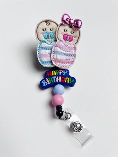 "mother baby nurse, Badge Reel, NICU badge reel, NICU nurse, nurse badge reel, nursing badge reel, medical badge reel, baby nurse, nurse gift This beaded badge reel is the perfect way to add some flair to your ID badge.  Perfect to use as a summer badge reel.  Makes a great gift for anyone in the medical field. This design is great hospital staff, including nurses, doctors, pharmacists, and even nursing and medical students, and teachers.  Or anyone who wears a badge. ** Optional Gift Wrapping * Novelty Pink Badge Holder For Birthday, Cute Pink Badge Reel For Birthday, Personalized White Craft Supplies For Birthday, Novelty Adjustable Badge Holders For Gifts, Cute Personalized Badge Reel For Gifts, Personalized Cute Badge Reel For Gift, Novelty Adjustable Badge Holders For Gift, Fun Pink Badge Reel For Gift, Themed Customizable Badge Holders For Gifts