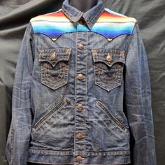 True Religion Johnny Baja Western Button Front Denim Jacket Size M Shirt Jackets, True Religion, Shirt Jacket, Mens Jackets, Denim Jacket, Color Blue, Jackets & Coats, Man Shop, Blue