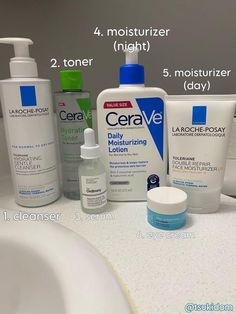 Acne Cerave, Skincare Routine For Sensitive Skin, Cerave Skincare, Simple Routine, Essentials For Men