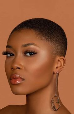 The Big Chop For Black Women, Brush Cut For Black Women, Bald Fade Women Black, Low Cut Hairstyles, Buzz Cut Women, Short Natural Haircuts, Buzz Cut Hairstyles, Short Hair Designs, Shaved Hair Cuts