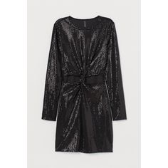 Short, Fitted Dress In Jersey Decorated With Shimmery Sequins. Long-Sleeves And A Cut-Out Section At Waist With A Knot Detail At Center Front. Unlined. Composition: Polyester 92% Spandex 5% Metallic Fiber 3% Size: Sleeve: Length 60.4 Cm (Size M) Back: Length 81.6 Cm (Size M) Shoulder: Width: 35.8 Cm ( Size M) H&m Long Sleeve Mini Dress For Fall, H&m Long Sleeve Mini Dress For Date Night, H&m Long Sleeve Fall Dress, Fitted H&m Dresses With Sequins, Fitted Sequin Dresses From H&m, H&m Cocktail Dress For Party Season, H&m Sequin Dresses For Party Season, H&m Cocktail Dresses For Party Season, H&m Sequin Dresses For Spring