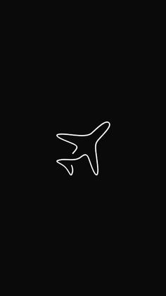 an airplane is flying in the sky on a black background with white writing that says,