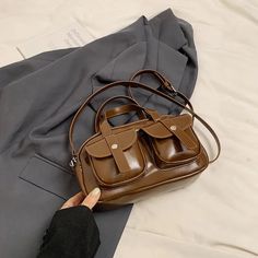 UAKISS - Retro PU Leather Small Double Pockets Shoulder Bags for Women 2024 Winter New Trend Y2K Female Crossbody Bag Handbags SIZE: (Upper Width)21cm * (Lower Width)24cm * (Height)14cm * (Thickness)8cm Shoulder Belt Length:122cm Office Satchel Shoulder Bag With Pockets, Brown Rectangular Phone Bag With Pockets, Brown Rectangular Bags With Pockets, Rectangular Baguette Bag With Pockets For Travel, Trendy Brown Bags With Pockets, Rectangular Brown Bags With Pockets, Rectangular Office Bag With Pockets, Brown Satchel Phone Bag With Pockets, Rectangular Phone Bag With Pockets For School