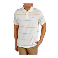 Ben Sherman Stripe Polo Shirt. Nwt. Size Xl. Color- White. Retail- $80. Length- 32” Armpit-Armpit Laying Flat (On One Side)- 24” Casual White Cotton Polo Shirt, White Cotton Polo Shirt For Spring, White Polo Collar T-shirt For Spring, White Cotton Collared Top, White Casual Polo Shirt With Relaxed Fit, Casual White Polo Shirt With Relaxed Fit, White Relaxed Fit Polo Shirt, White Relaxed Fit Casual Polo Shirt, Striped Polo Shirt