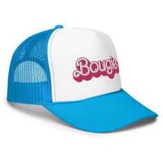 Elevate your streetwear game with the "Bougie Doll" Trucker Hat, a must-have accessory for any fashion-forward urban icon (that's you). Its breathable mesh back keeps you cool, while the adjustable snap closure ensures a perfect fit. How to style this: Whether you're pairing it with bamboo door-knockers/hoops, a bomber jacket and high-waisted jeans for a casual day out or complementing an edgy leather jacket for a night on the town, this Embroidered hat adds an extra layer of cool to any outfit. Blue Mesh Casual Snapback Hat, Casual Blue Mesh Snapback Hat, Casual Blue Mesh Trucker Hat, Blue Adjustable Trucker Hat Hip Hop Style, Blue Mesh Casual Hat, Blue Adjustable Hip Hop Trucker Hat, Blue Retro Trucker Hat For Streetwear, Retro Blue Trucker Hat For Streetwear, Casual Blue Mesh Hat