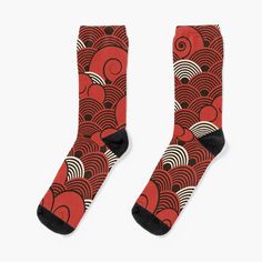 Super soft all-over printed knit socks with extra cushioning in the sole. Suitable for men and women. Japanese Waves Japanese Art Samurai, Japanese Socks, Piggly Wiggly, Art Socks, Japanese Waves, Sock Game, Calf Socks, Digital Gift Card, Wave Design