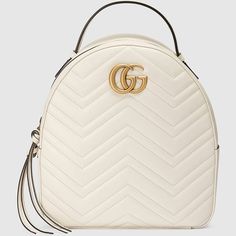 New With Tags: A Brand-New, Unused, And Unworn Item (Including Handmade Items) In The Original Packaging (Such As The Original Box Or Bag) And/Or With The Original Tags Attached. Gucci Gg Marmont White Mystic Backpack Authentic Leather Italy Shoulder Bag New 476671 Dtdht 9022 This Is An Authentic Gucci Calfskin Matelasse Gg Marmont Backpack In White. This Shoulder Bag Is Crafted Of Supple Chevron Quilted Calfskin Leather In White. Elevate Your Lifestyle With This Stylish Bag Product Description: Gucci Backpack, White Backpack, Gucci Purses, Quilted Backpack, Structured Bag, Patterned Backpack, Gucci Gg Marmont, Gg Marmont, Vintage Louis Vuitton