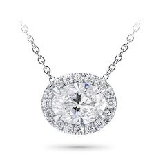 This halo pendant setting is stunning and can be set with an oval cut center diamond of your choice from 0,20-5.0ct. This pendant features approx. 18 G-H VS diamonds at approx. 0.20cttw. Metal options are 14k and 18k white and yellow gold, 18k rose, or platinum and includes a 16 chain Luxury Oval Pendant Necklace, Luxury Oval Necklaces With Halo Setting, Luxury Oval Necklaces With Halo Design, Luxury Oval Pendant Necklace For Women, Luxury Jewelry With Complimentary Oval Pendant, Luxury Faceted Oval Pendant Jewelry, Classic Oval Diamond Necklace With Halo Setting, Oval Diamond Necklace With Halo Setting, Oval White Gold Diamond Necklace With Halo Setting