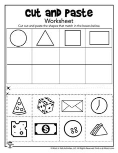 cut and paste worksheet for preschool