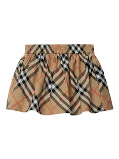 brown cotton skirt check pattern elasticated waistband slip pockets to the sides pleated skirtComposition: Cotton, 100% Burberry Baby Girl, Burberry Skirt, Beige Skirt, Check Skirt, Skirts For Kids, Burberry Kids, Kenzo Kids, Stella Mccartney Kids, Cotton Skirt