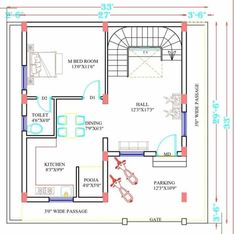 the floor plan for a small house with two bedroom and living room in one area