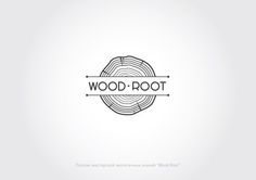 the logo for wood root is shown in black and white, with a circular shape