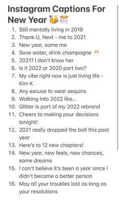 the instagram caption for new year's eve