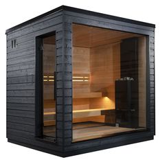 Sauna Life SaunaLife 5-Person Pre-Assembled Outdoor Sauna | Model G6 SL-MODELG6-R Traditional Sauna Topture Sauna Cabin, Modern Saunas, Sauna Lights, Electric Sauna Heater, Home Sauna, Sauna Heater, Traditional Saunas, Sauna Design, Window Benches