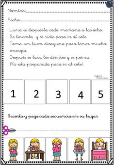 spanish worksheet with numbers and pictures for children to practice number recognition in the classroom