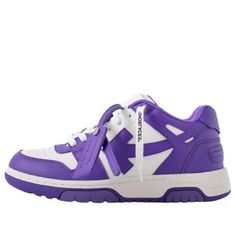 (WMNS) Off-White Out Of Office Low-Top Sneaker 'Purple White' OWIA259F22LEA0010137 Purple And White Sneakers, Purple Shoes Outfit Sneakers, Trendy Purple Low-top Sneakers, Purple Low-top Sneakers For Sports, Purple Low-top Running Shoes For Streetwear, Designer Purple Low-top Sneakers, Off White Shoes, White Out, Low Top