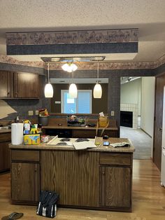 the kitchen is being remodeled and ready to be used as a family room or office