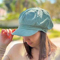 Women's Corduroy hats, Trendy Hat for Women, Corduroy Fabric Hat, Casual Hats, Stylish Hats for Women, Women's Gift, Slouchy Cap Woman, Brown Hat Retro style classic women newsboy hat becomes very popular nowadays. Stylish octagonal hat features 8 panel design and adjustable tape to adjust the size. A perfect alternative to a French traditional beret, this trendy hat has an extra slouch with the addition of the visor for a more casual look. Simple and beautiful trendy design complements every ou Fall Green Cotton Hat, Cotton Cap For Fall, Trendy Corduroy Hat, Corduroy Winter Cap, Casual Corduroy Flat Cap, Winter Corduroy Hat With Curved Brim, Trendy Corduroy Cap, Winter Corduroy Adjustable Hat, One Size Corduroy Cap