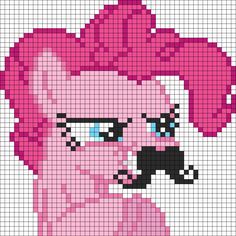 the pink pony is made up of squares