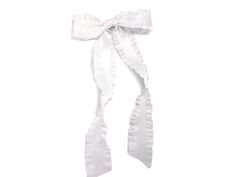 Add a touch of elegance to your ensemble with our Scalloped Trim Satin Bow! The intricate scalloped design adds a unique flair to this classic accessory. With its smooth satin material, it's perfect for tying together any outfit. Elevate your style and make a statement with this stunning bow! Chic Satin Bow With Ribbon Details, Chic Satin Bow With Ribbon, Chic Satin Bow For Formal Occasions, Elegant White Bow For Summer, Elegant Satin Standard Tie Bow, Chic Satin Bow For Wedding, White Formal Bow For Summer, Elegant Solid Color Bow For Wedding, Adjustable Formal Bow