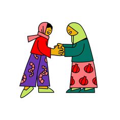 an image of two people shaking hands with each other on a white background, hand drawn