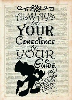 an old book page with the words always be your conscence to your guide