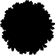 a black and white silhouette of a flower