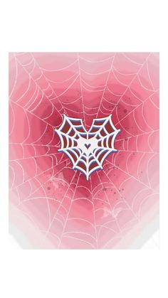 a spider web on a pink background