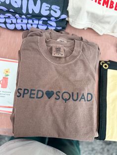 Be proud to be a part of the Sped Squad with our heart tee! Printed on 100% cotton Comfort Colors tee, this shirt is perfect for special education teachers. Printed on 100% cotton Comfort Colors tee. Sped Team Shirts, Sporty Cotton Top With Heart Graphic, Crew Neck T-shirt With School Spirit, Sped Teacher Shirts, Special Education Teacher Shirts, Education Shirts, Teachers Diy, Teaching Outfits, Sped Teacher