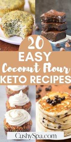 Keto Coconut Flour Recipes, Coconut Flour Desserts, Cooking With Coconut Flour, Recipes Using Coconut Flour, Coconut Flour Muffins, Coconut Flour Cookies, Healthy Keto Recipes