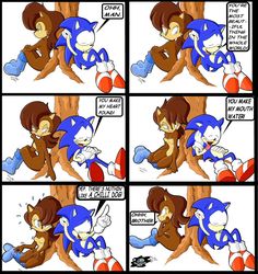 a comic strip shows sonic the hedgehog and other characters in different stages of development