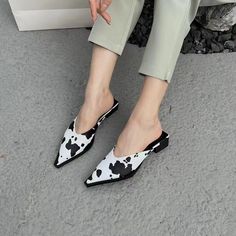 Purpdrank - 2023 New Arrivals Pointed Toe Women Slippers Shallow Low H – purpdrank-shop Leopard Slides, Auburn Color, Leather Motorcycle Boots, Womens High Boots, Women Slippers, Sweater Vest Women, Slip On Mules, Beige Shoes, Motorcycle Boots