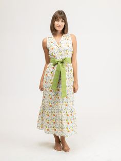 Beau & Ro Dress Small / Bugs & Fruit White SAMPLE | The Eliza Dress | Bugs & Fruit White | Small