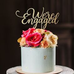 Etsy - Shopping Cart Just Engaged Cake, Engagement Ring Cake, Ring Cake Topper, Surprise Engagement Party, Bridal Shower Cake Topper, Engagement Cake Toppers, Wedding Cake Toppers Unique, Ring Cake, Rustic Wedding Cake Toppers