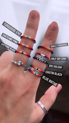 Here are a few more beaded Rings forms yours truly ⚡️ these are adjustable. And start off fitting a 6 on up to 9 made to order Western Beaded Rings, Beaded Jewelry For Men, Craft For Mom, Western Fashion Jewelry, Diy Beaded Jewelry, Diy Beaded Rings, Turquoise Eyes, Rings Etsy, Cowgirl Jewelry