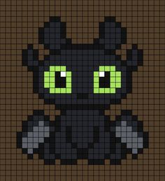 Minecraft How To Train Your Dragon, Toothless Pixel Art Grid, Crochet How To Train Your Dragon, Pixel Art How To Train Your Dragon, How To Train Your Dragon Perler Beads, How To Train Your Dragon Cross Stitch, Pixel Dragon Art, Acotar Pixel Art, Toothless Perler Bead Patterns